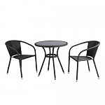 Набор мебели Kafe mini искусственный ротанг (круглый стол и 2 кресла)